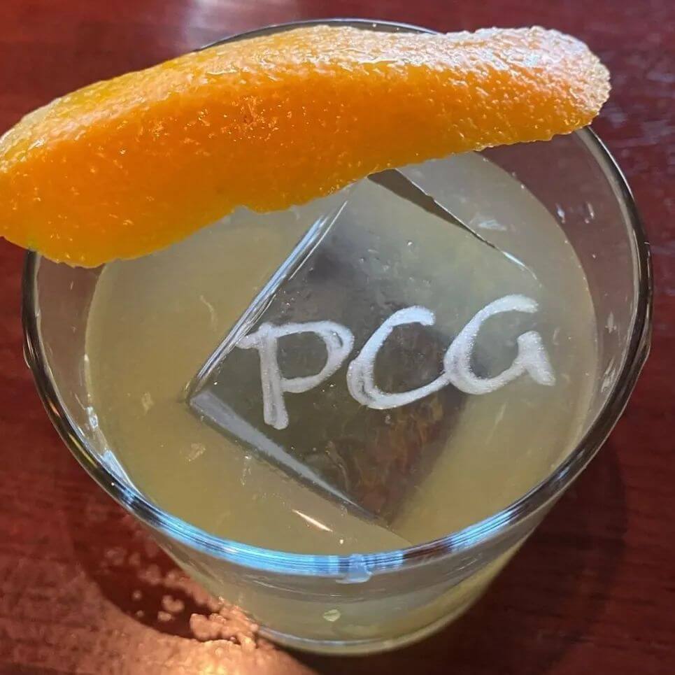 Cocktail with PCG Ice Cube