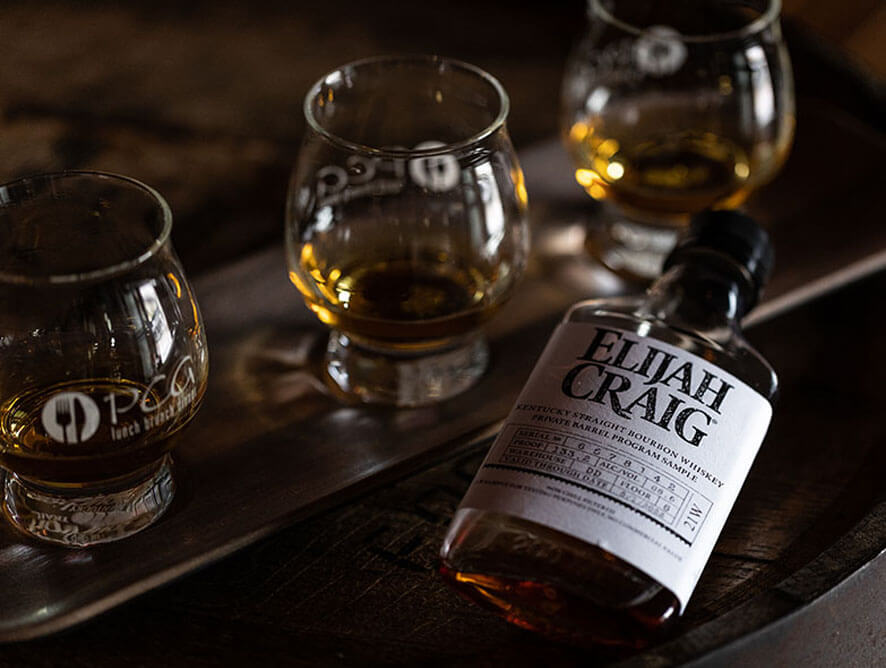 Bottle of Elijah Craig Bourbon