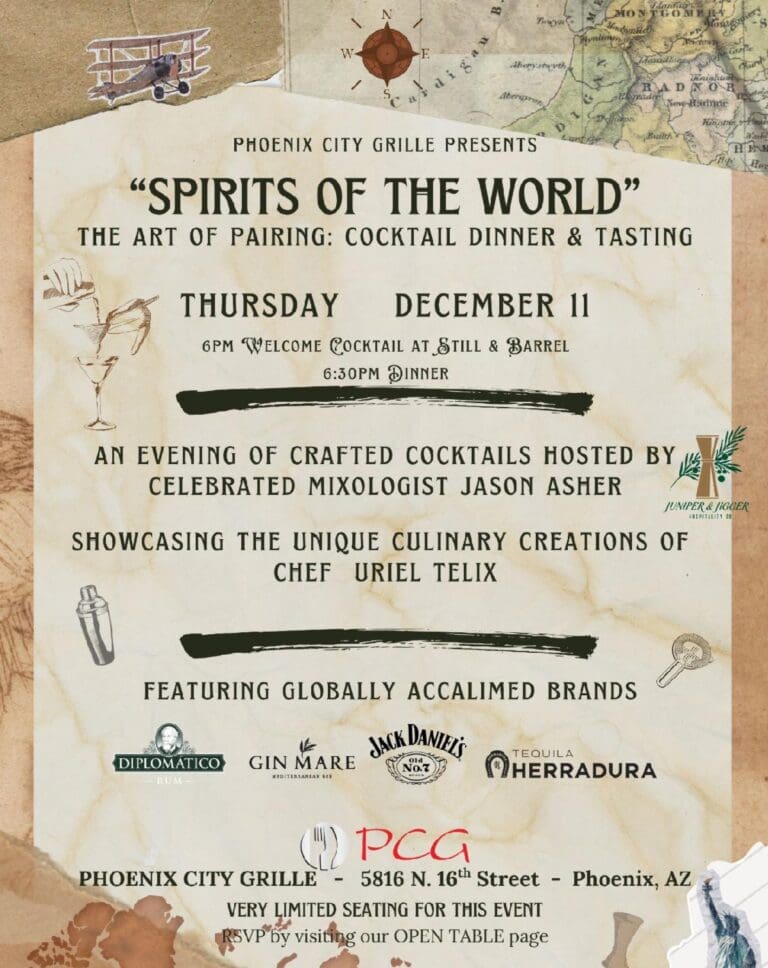 Spirits of the World Cocktail Dinner